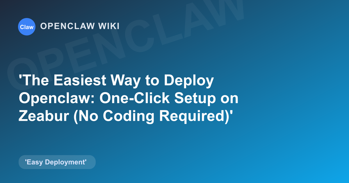 Struggling with Linux commands or VPS setup? We show you the "Cheat Code" to deploying Openclaw. Use our exclusive Zeabur template to get your AI agent running in the cloud instantly.